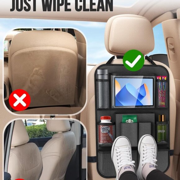 Backseat Car Organizer20 Storage Pockets,Come with Free 1 Seat Net and 2 Headres - Picture 4 of 7